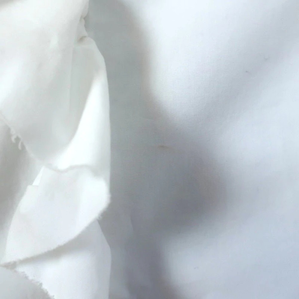 Current/Elliott Ruffled Top White Cotton Poplin Size 2 Sleeveless Blouse - Picture 2 of 7